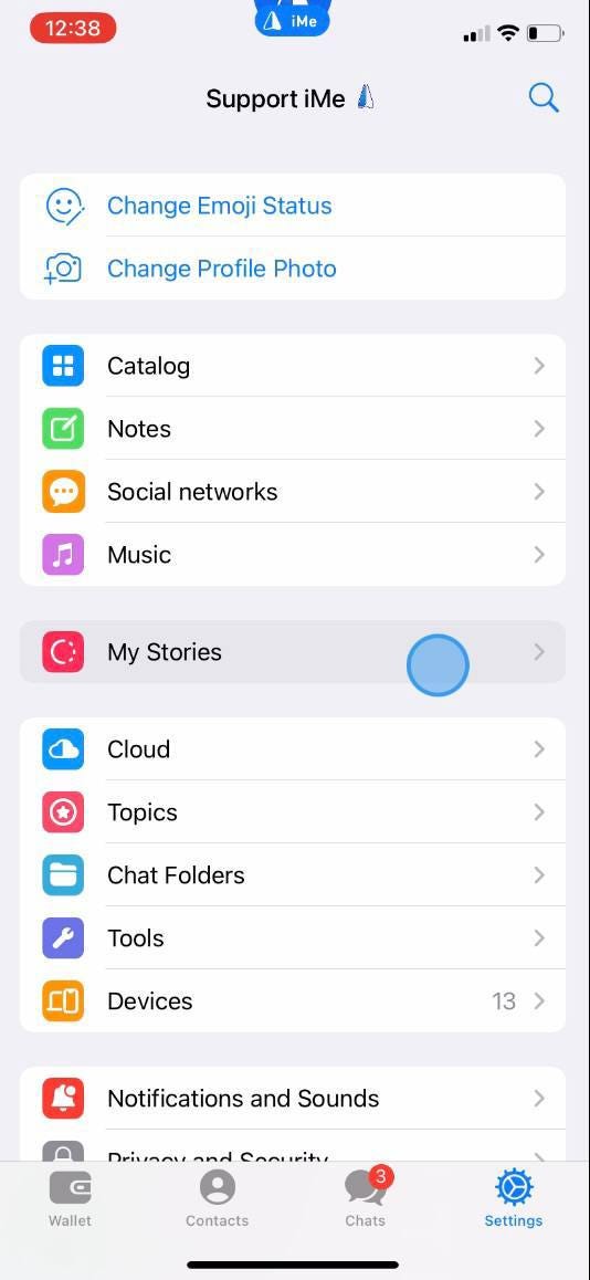 使用 iMe 禁用 Telegram Stories,享受无干扰体验